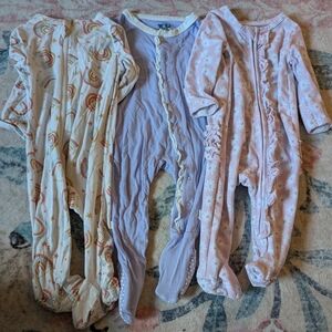 💥3/$24 Lot Of 3 Footie Pajamas-Bamboo, Caden Lane